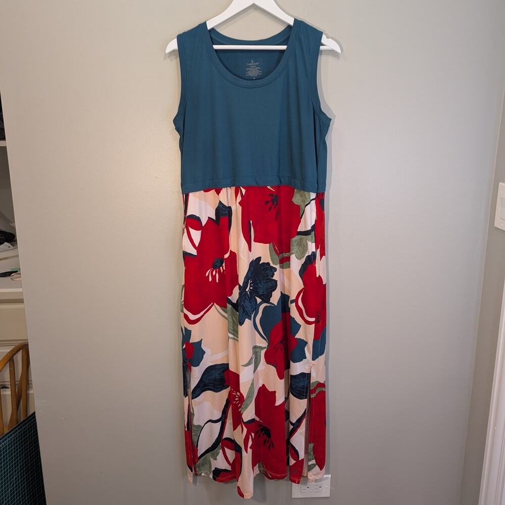 CuddleDuds Flexwear Maxi Dress Travel Brunch Church Casual Layer - Size M